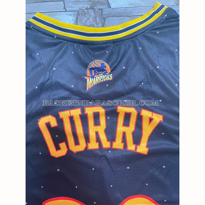 Maillot Golden State Warriors Stephen Curry NO 30 Mitchell & Ness MVP Noir